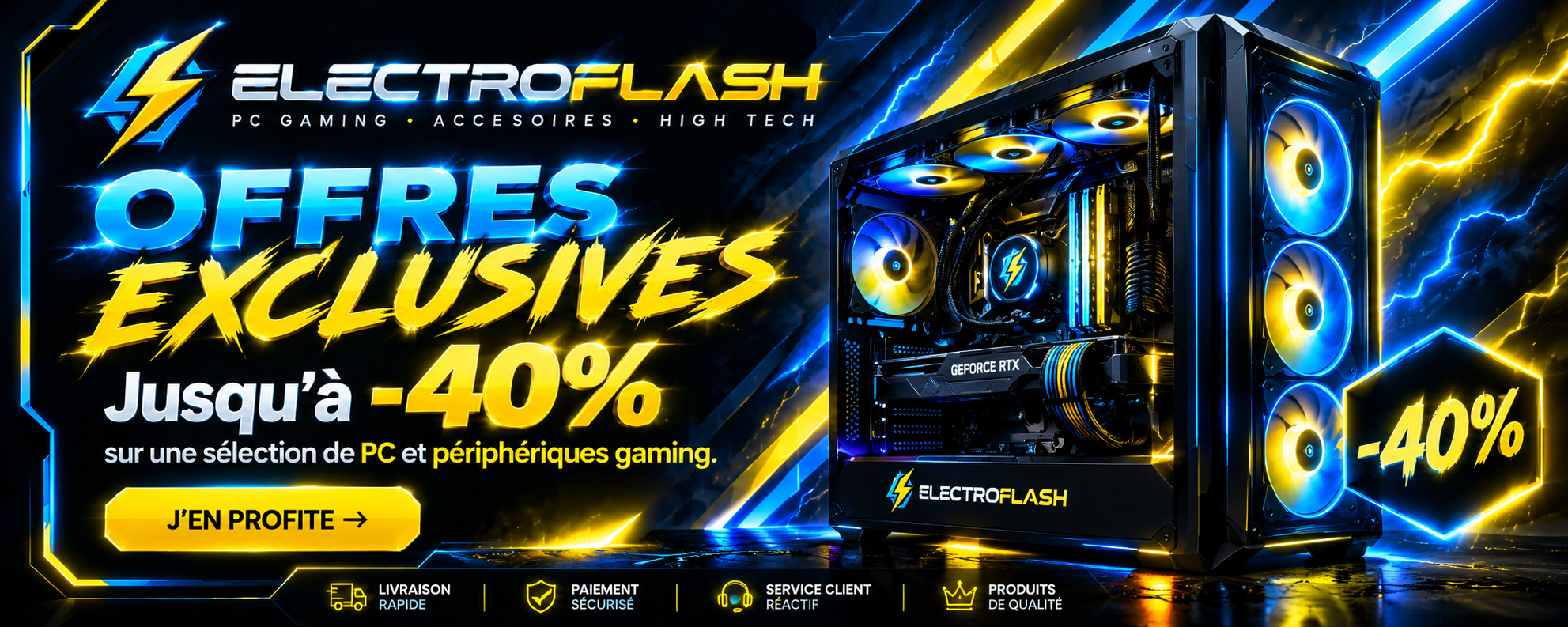 Offres exclusives : jusqu'à -40% sur une sélection de PC et périphériques gaming.